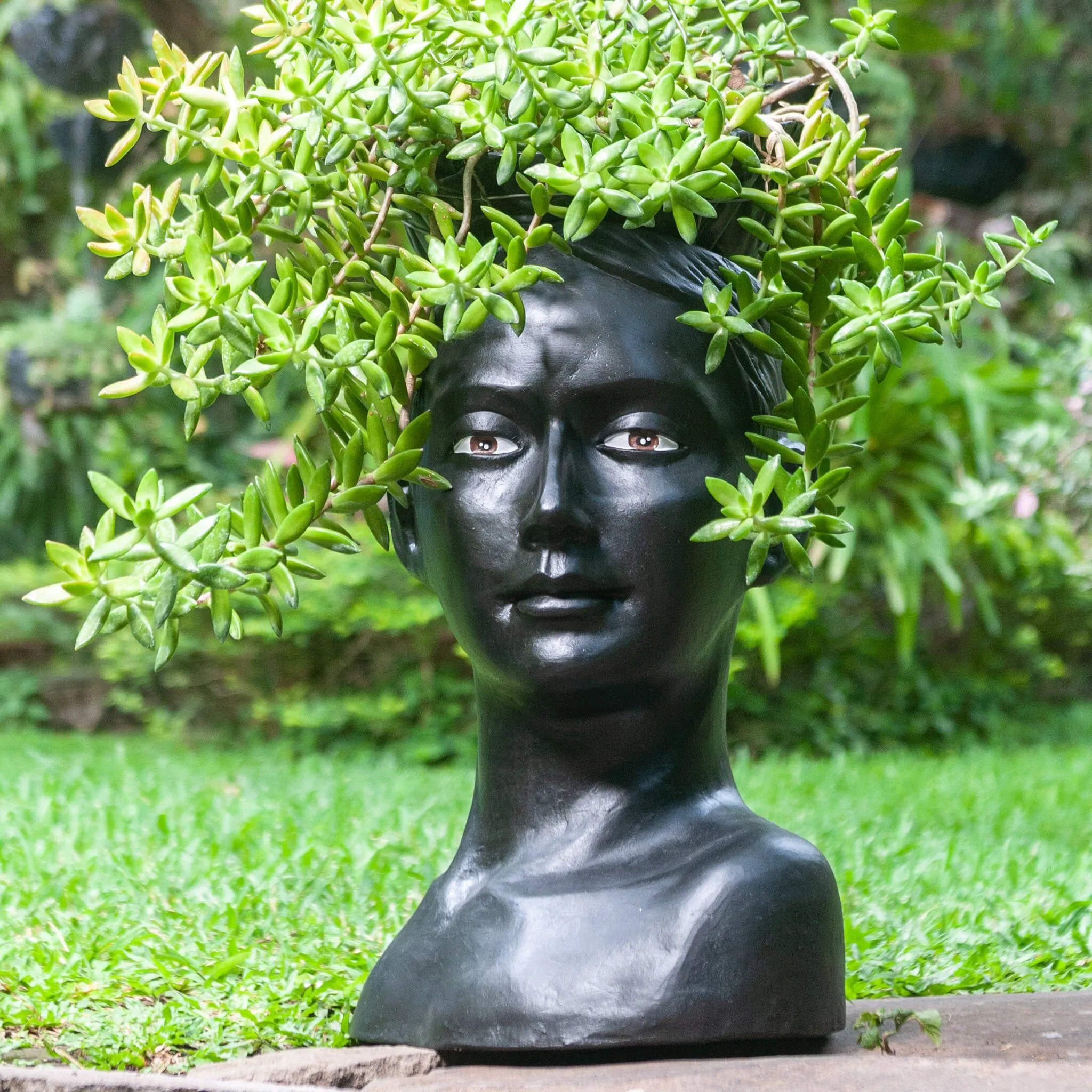 Maceta Rostro ( Negro ) - Imagen 2